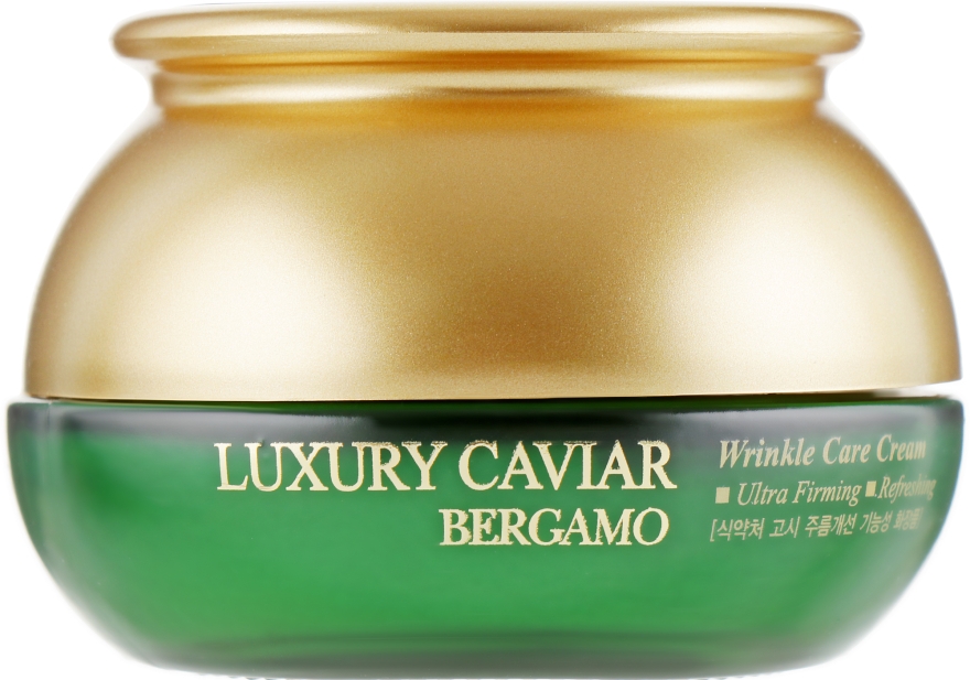 Высокоинтенсивный крем от морщин с черной икрой и гиалуроновой кислотой - Bergamo Luxury Caviar Wrinkle Care Cream