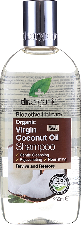 Шампунь для волосся "Кокосова олія" - Dr. Organic Bioactive Haircare Virgin Coconut Oil Shampoo — фото N1