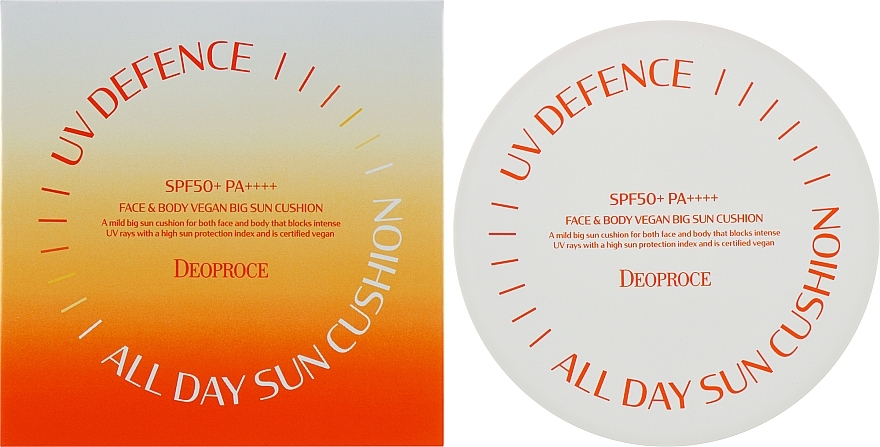 Солнцезащитный кушон для лица и тела - Deoproce UV Defence All Day Sun Cushion SPF50+ PA++++ — фото N2
