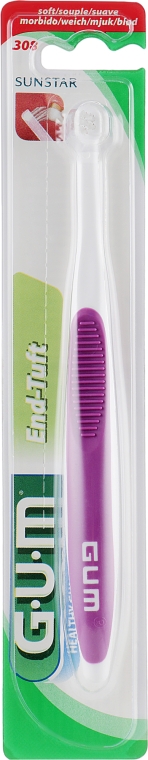 Зубна щітка "End-Tuft", м'яка, фіолетова - G.U.M Soft Toothbrush