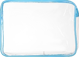 Прозрачная косметичка из ПВХ, голубая - Deni Carte — фото N1