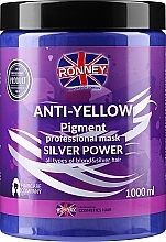Маска для волосся - Ronney Professional Anti-Yellow Pigment Silver Power Mask — фото N3