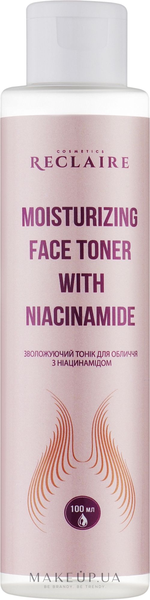 Зволожуючий тонік для обличчя з ніацинамідом - Reclaire Face Toner — фото 100ml