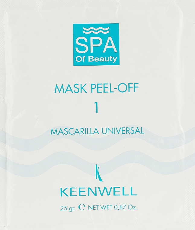 Маска №1 - Keenwell Spa Of Beauty Peel Off Face Mask Number 1 Universal Box of 12 — фото N1