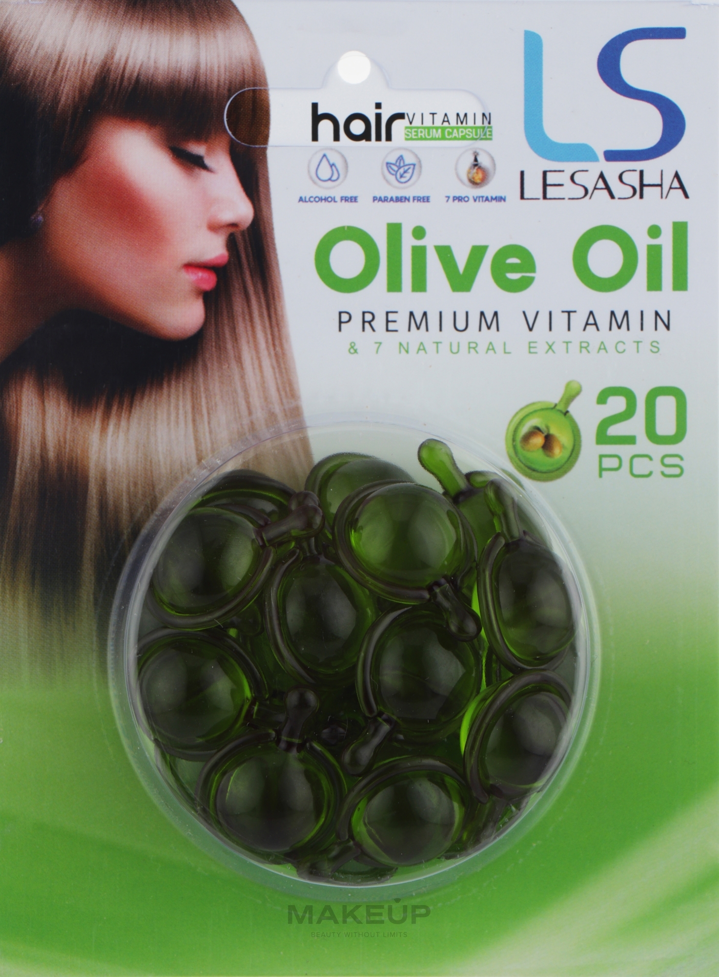 Тайские капсулы для волос c оливковым маслом - Lesasha Hair Serum Vitamin Olive Oil — фото 20шт