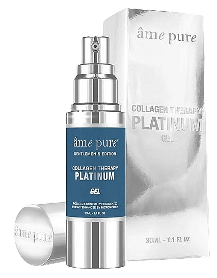 Гель для лица простив пигментых пятене и акне - Ame Pure Gentlemen’s Collagen Therapy Platinum Gel — фото N1