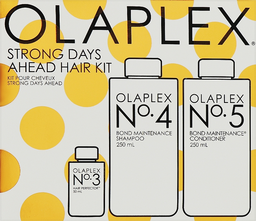 УЦІНКА Набір - Olaplex Strong Days Ahead Hair Kit (h/elixir/50ml + h/shm/250ml + h/cond/250ml) * — фото N1