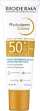 Сонцезахисний крем для чутливої сухої шкіри - Bioderma Photoderm Cream SPF50+ Sensitive Dry Skin — фото N1