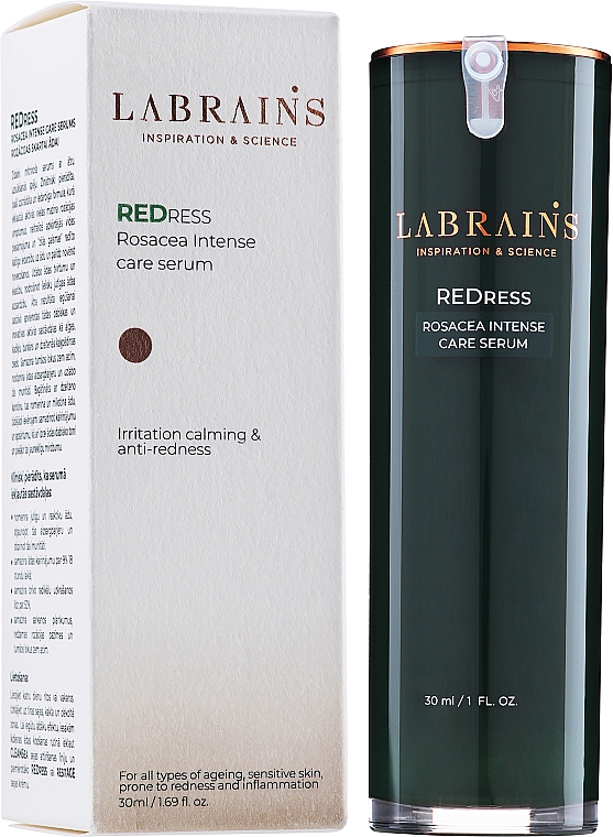 Сироватка для шкіри обличчя, ураженої розацеа - Labrains Redress Rosacea Intense Care Serum — фото N2