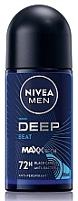 Дезодорант шариковый для мужчин - NIVEA MEN Deep Black Carbon Beat Anti-Perspirant Roll-On — фото N1