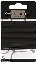 Парфумерія, косметика Резинки для волосся, 414933, чорні - Glamour