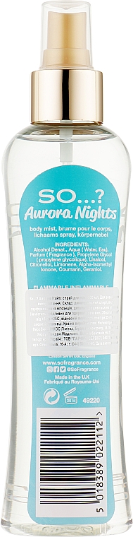 Спрей для тела - So…? Aurora Nights Body Mist — фото N2