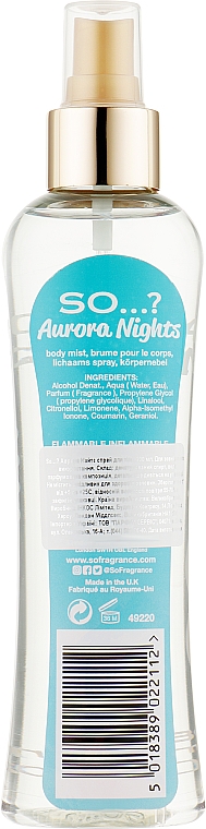 Спрей для тіла - So…? Aurora Nights Body Mist — фото N2