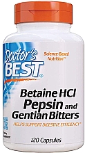 Горькая настойка из бетаингидрохлорида, пепсина и горечавки - Doctor's Best Betaine HCI Pepsin and Gentian Bitters — фото N1
