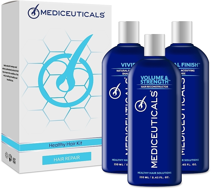 Набір - Mediceuticals Healthy Hair Solutions Hair Repair (shm/250ml + cond/250ml + balm/250ml) — фото N2