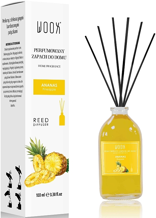 Аромадиффузор "Ананас" - Loris Parfum Woox Reed Diffuser Pineapple — фото N1