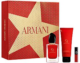 Духи, Парфюмерия, косметика Giorgio Armani Si Passione - Набор (edp/50ml + b/lot/75ml + lipstick/1.5ml)