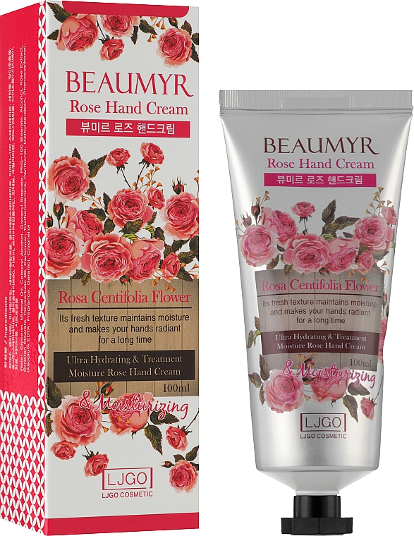 Зволожувальний крем для рук з екстрактом троянди - Beaumyr Rose Hand Cream — фото N2