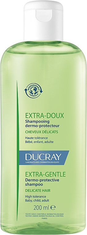 Шампунь захисний для частого застосування - Ducray Cheveux Delicats Extra-Doux Shampooing Dermo-Protecteur — фото N1