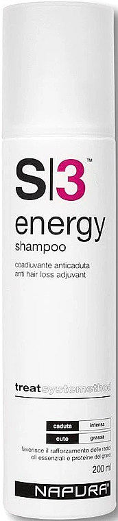 Шампунь проти випадіння волосся для жирної шкіри голови - Napura S3 Energy Shampoo — фото N1