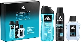 Духи, Парфюмерия, косметика УЦЕНКА Adidas Ice Dive - Набор (edt/100ml + spray/150ml + sh/gel/250ml) *