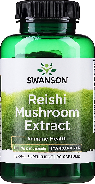 Харчова добавка "Гриби рейші" 500 мг, 90 шт. - Swanson Reishi Mushroom Extract — фото N1