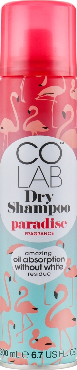 Сухий шампунь для волосся з ароматом кокоса - Colab Paradise Dry Shampoo