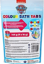 Шипучие цветные таблетки для ванн, голубая упаковка - Nickelodeon Paw Patrol Movie Colour Bath Tabs — фото N2