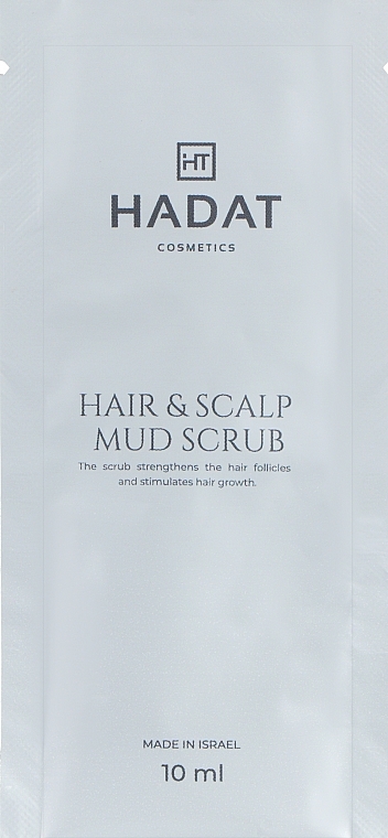 Очищувальний скраб з морською сіллю для волосся й шкіри голови - Hadat Cosmetics Hair and Scap Mud Scrub (пробник) — фото N1