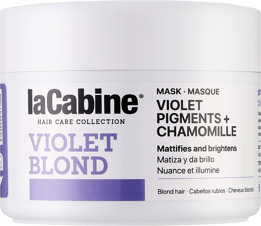 Маска для светлых волос - La Cabine Violet Blond Mask Violet Pigments + Chamomille — фото N1