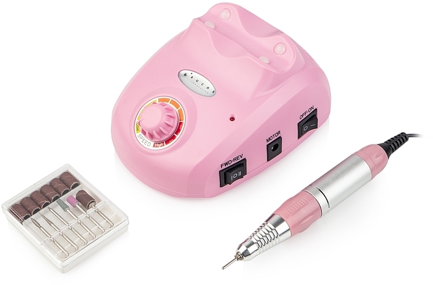 Фрезер для маникюра и педикюра, розовый - Bucos Nail Drill Pro ZS-603 Pink — фото N1