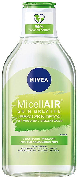 Мицеллярная вода 3 в 1 - NIVEA Urban Skin Detox Micellar Water — фото N1