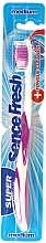 Духи, Парфюмерия, косметика Зубная щетка, фиолетовая - Sence Fresh Super Clean Medium Toungue Cleaner Toothbrush