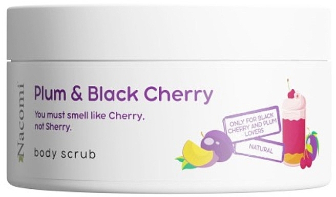 Скраб для тела с ароматом сливы и черной вишни - Nacomi Plum And Black Cherry Body Scrub — фото N1