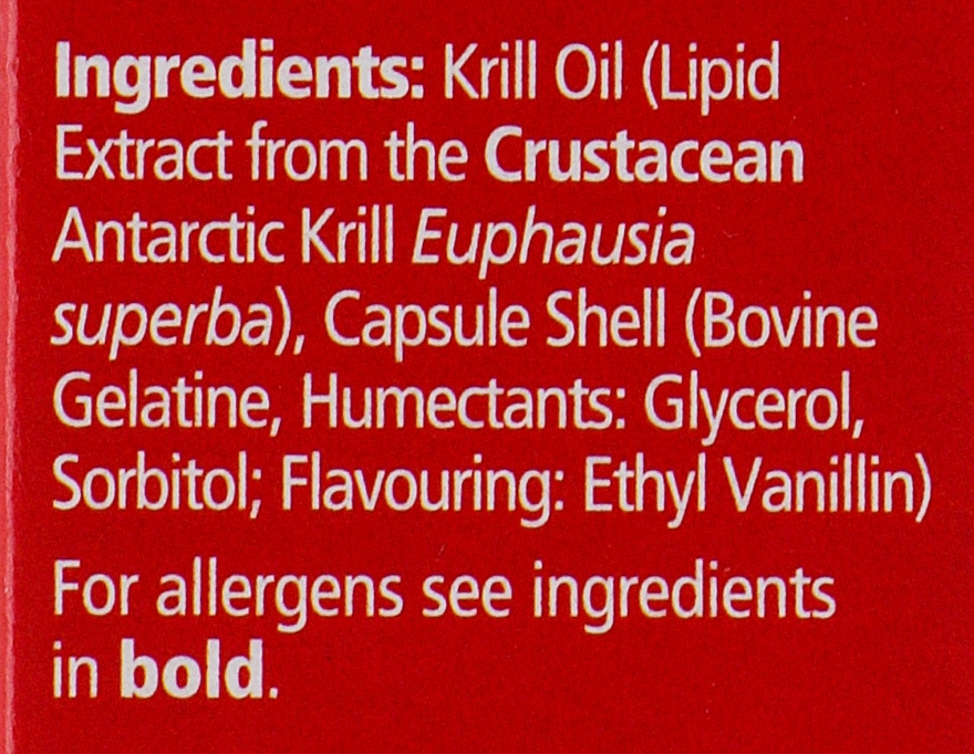 УЦІНКА Харчова добавка "Олія червоного крилю Омега-3" - Bioglan Red Krill Oil 500mg Omega-3 * — фото N3