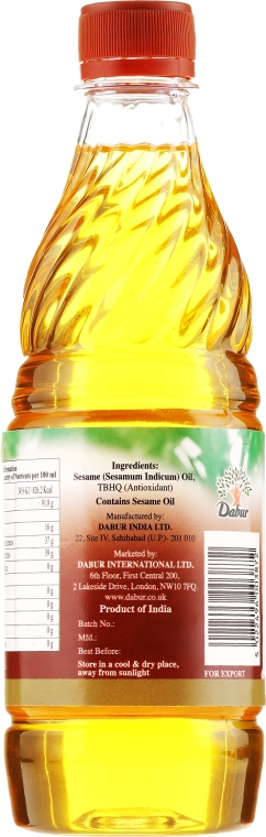Кунжутное масло - Dabur Vatika Sesame Oil — фото N2