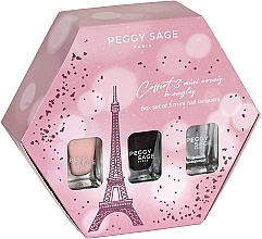 Духи, Парфюмерия, косметика Набор - Peggy Sage Christmas Box Set(nail/polish/5 ml*2 + nail/top/5 ml)