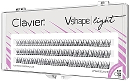 Накладные ресницы, 12 мм - Clavier V-Shape Light Eyelashes — фото N1