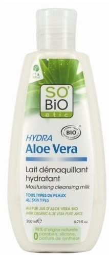 Молочко для лица, очищающее - So'Bio Etic Hydra Aloe Vera Moisturising Cleansing Milk — фото N1
