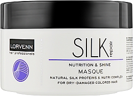 Духи, Парфюмерия, косметика Интенсивная реструктурирующая маска с протеинами шелка для сухих, поврежденных, окрашенных волос - Lorvenn Silk Repair Nutrition & Shine Mask