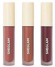 Парфумерія, косметика Набір - Sheglam Matte Allure Mini Liquid Lipstick Set Feel Real (lipstick/2,3gx3)