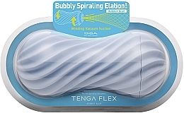 Мастурбатор з ефектом скручування, блакитний - Tenga Flex Bubbly Blue — фото N1
