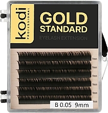 Духи, Парфюмерия, косметика УЦЕНКА! Накладные ресницы Gold Standart B 0.05 (6 рядов: 9 мм) - Kodi Professional *