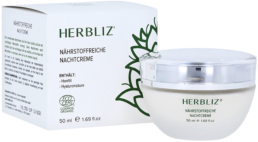 Поживний нічний крем для обличчя - Herbliz Nourishing Night Cream — фото N3