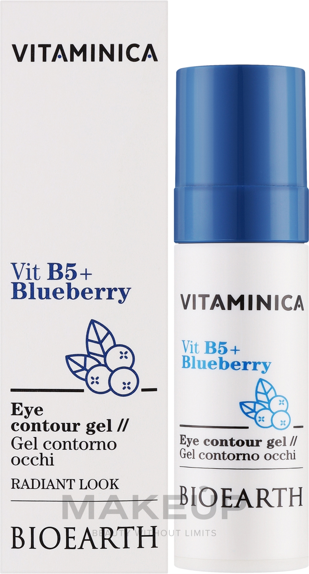 Гель для контуру очей - Bioearth Vitaminica Vit B5 + Blueberry Eye Contour Gel — фото 30ml