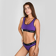 Комплект белья для женщин "Base Purple", топ + трусики-бикини, сиреневый - Keyplay — фото N1