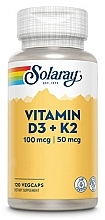 Парфумерія, косметика Харчова добавка "Вітамін D3 + K2", капсули - Solaray Vitamin D3 + K2 4000IU