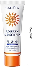 Солнцезащитный крем для лица SPF50+ PA+++ - Sadoer Unseen Sunscreen — фото N2