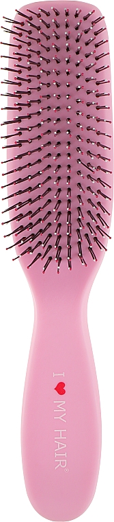 Щетка для волос "Spider Soft", 9 рядов, матовая, розовая - I Love My Hair 