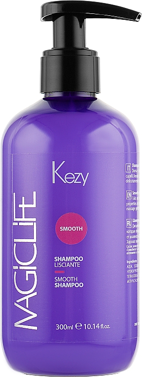 Шампунь "Разглаживающий" для вьющихся и непослушных волос - Kezy Magic Life Smooth Shampoo